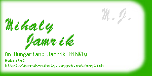 mihaly jamrik business card
