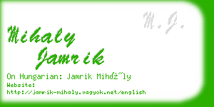 mihaly jamrik business card
